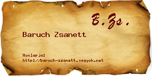 Baruch Zsanett névjegykártya